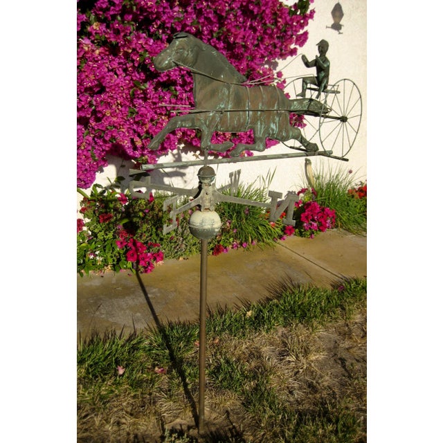 Figurative Vintage Horse and Buggy Coper Weathervane For Sale - Image 3 of 13