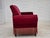 Danish 2-Seater Drop Arm and Back Sofa in Cherry-Red Velour, 1950s For Sale - Image 15 of 18