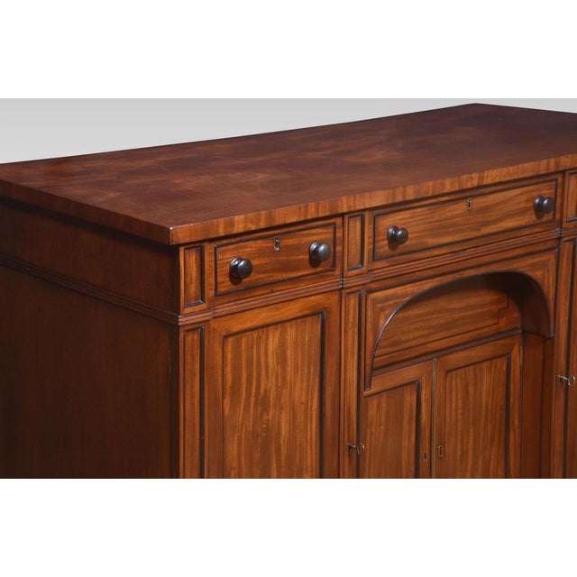 Brown Regency Mahogany 4-Door Sideboard For Sale - Image 8 of 12