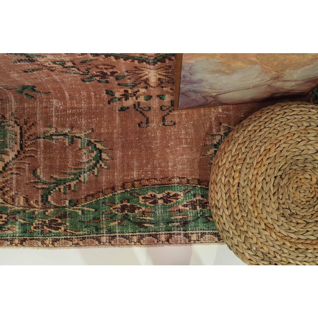 1970s Vintage Turkish Handmade Wool Cotton Beige Area Rug For Sale - Image 12 of 12