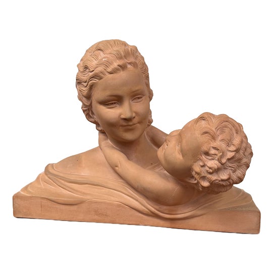 Ugo Cipriani, Mother and Child, 1930s, Terracotta For Sale