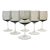 Mid Century "Cora" Smoke Glass Wine Glasses by Peill & Putzler, Germany - 5 Ounces - Set of 6 For Sale