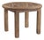 Round Teakwood Table Made From a Vintage Wheel and Reclaimed Wood For Sale