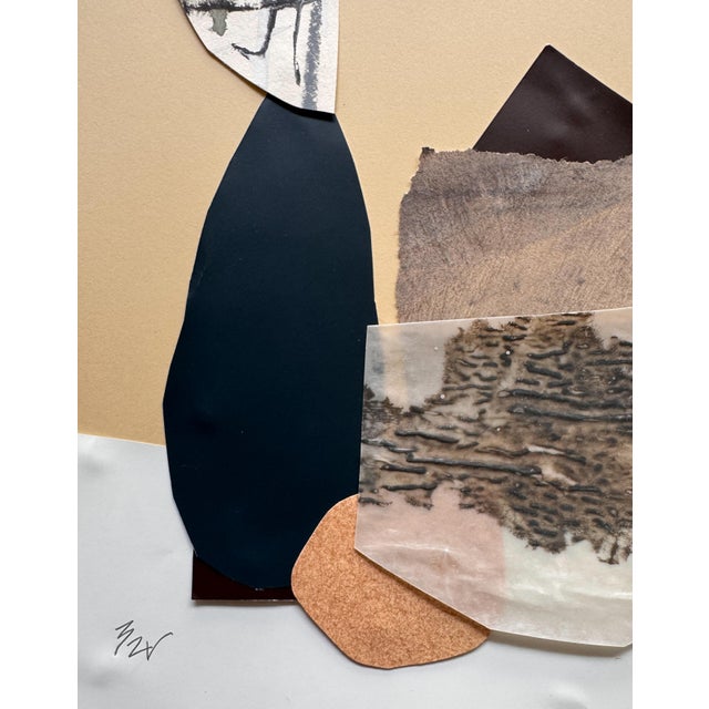 "Vessel 1" Original Mixed-Media Framed Collage on Paper by Zac Woodiel For Sale - Image 11 of 12
