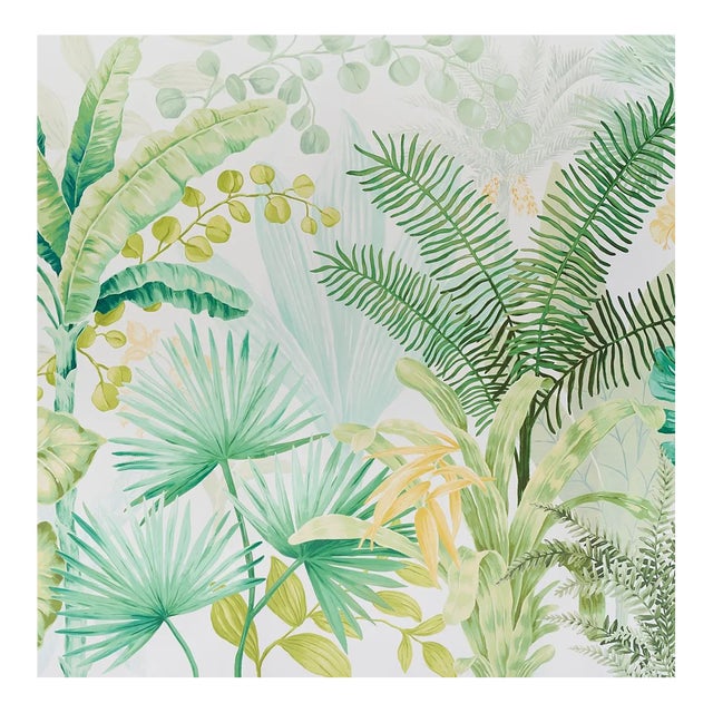 Schumacher Big Tropical Panel Set in Green - Set of 3 For Sale