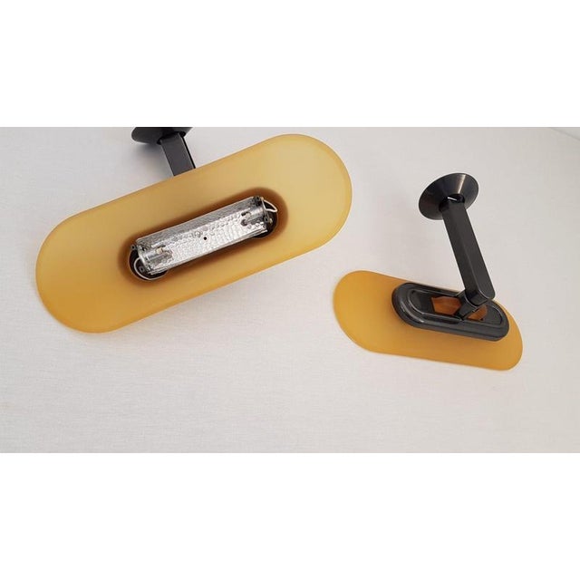 2000 - 2009 Yellow Glass and Metal Jill Wall Sconce by Perry King, Santiago Miranda and Gianluigi Arnaldi for Arteluce, 1980s For Sale - Image 5 of 12