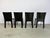 Vintage Black Leather Dining Chairs, 1970s, Set of 4 For Sale - Image 6 of 10