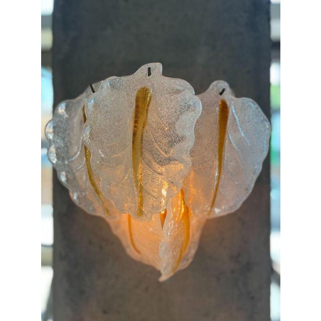 Murano Glass Wall Sconces, 1960s, Set of 2 For Sale - Image 4 of 14