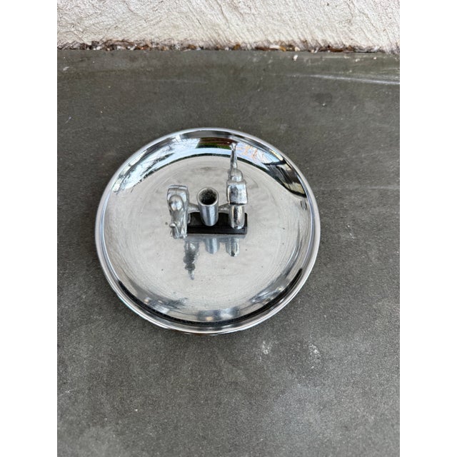 1950s Hamilton Chrome Elephant Ashytray W/ Snuffer Bakelite Mid Century Art Deco For Sale - Image 4 of 5