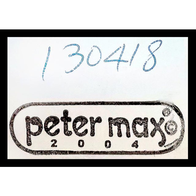 2004 Peace on Earth Mixed Media Painting Peter Max Collage For Sale In Minneapolis - Image 6 of 6