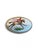 Charmingly classic, this vintage oval pill box features an elegant equestrian theme perfect for collectors or horse...