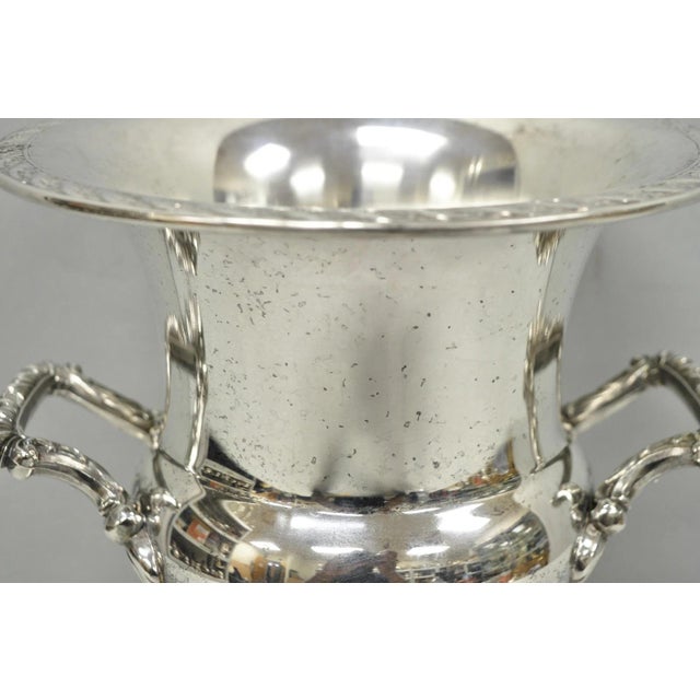 Vintage Wm Rogers "Spring Flower" Silver Plated Champagne Chiller Bar Ice Bucket For Sale - Image 11 of 18
