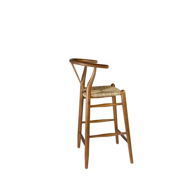 About New handmade counter stool in Mindi wood and rattan Bistro bar stool. Details PRODUCTION TYPE New & Custom (Limited...