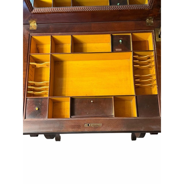 Antique Flaming Mahogany Sewing Stand For Sale - Image 4 of 12