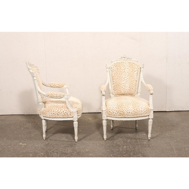 19th Century French Louis XVI Style Fauteuils, 19th C. For Sale - Image 5 of 13