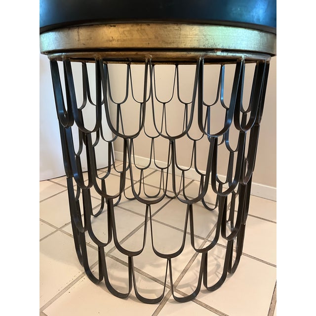 Paul Evans 1960s Attributed to Paul Evans and Phillip Powell Hand Welded Sculpted Loop Side Table For Sale - Image 4 of 10