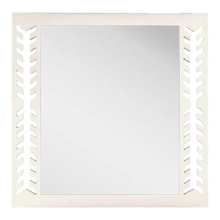Fleur Home Audubon Spruce Square Mirror in White Dove, 36x36 For Sale