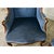 Navy Blue French Pair of Louis XV Wingback Bergeres & Ottoman For Sale - Image 8 of 12