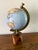 Blue Globe on Wooden Stand With Brass Meridian For Sale - Image 4 of 9