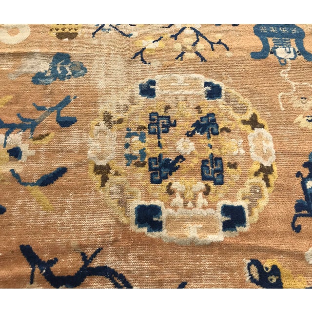 Mid 18th Century Antique 18th Century Chinese Ningshia Rug - 12′ × 12′ For Sale - Image 5 of 13