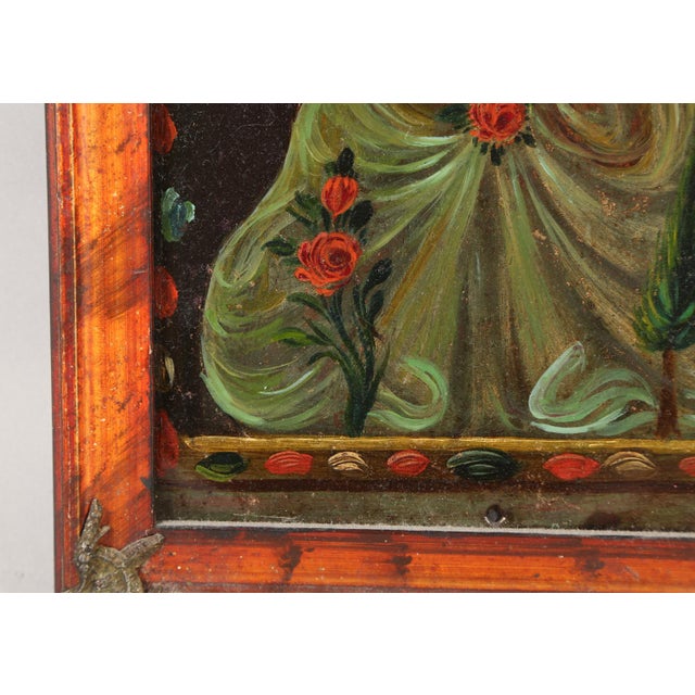 Our Lady of the Cave, Oil on Tin, 19th Century For Sale In San Antonio - Image 6 of 10