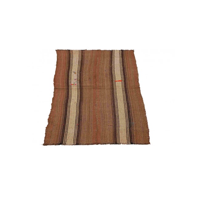 Brown Vintage Turkish Kilim Rug - 2`7″ X 5`9″ Ft. For Sale In Los Angeles - Image 6 of 6