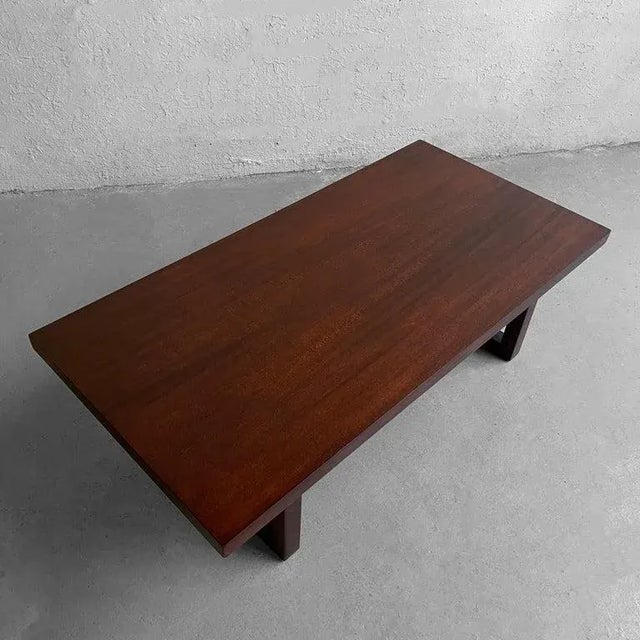 Wood 1960s Mid-Century Modern Mahogany Coffee Table After Paul Frankl For Sale - Image 7 of 10