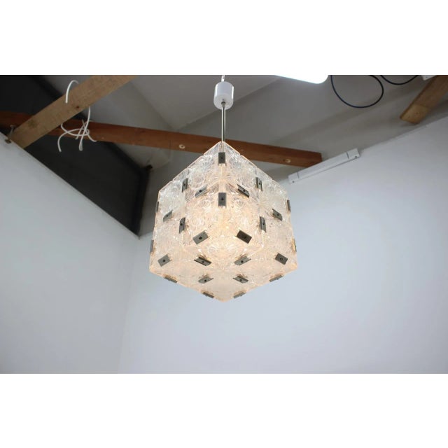 1960s Mid-Century Pendant Lamp from Kamenický Šenov, 1960s For Sale - Image 5 of 9