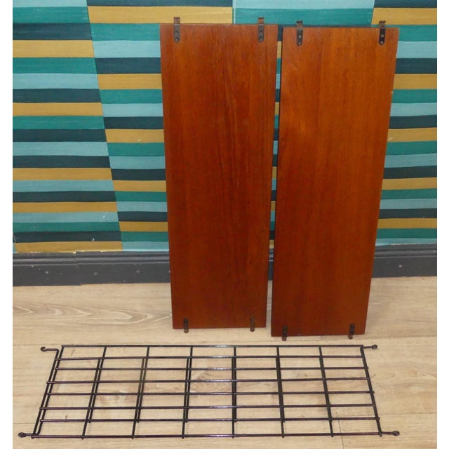 Vintage String Shelf in Walnut, 1960s For Sale - Image 12 of 13