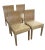 2010s French-Country Dining Chairs in Peter Fasono Linen Upholstery and Stained Caning For Sale - Image 5 of 6