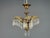 1940s Maison Jansen Style, Palm Leaf Chandelier, Gilt Bronze, Crystal, France, 1940s For Sale - Image 5 of 18