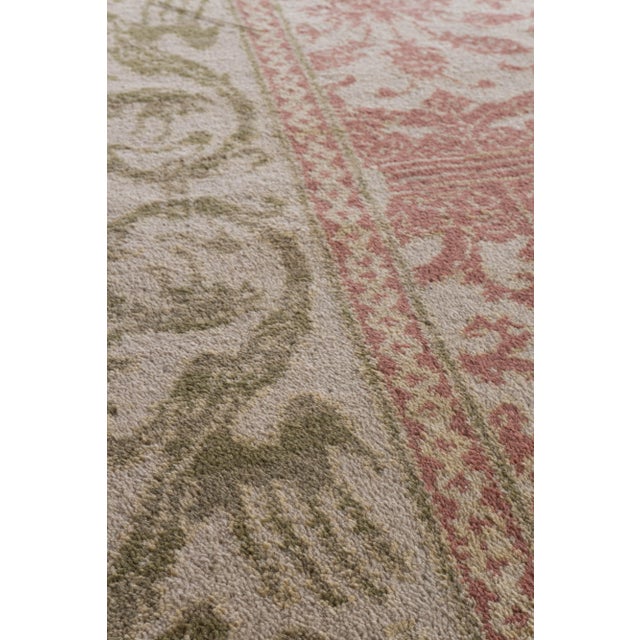 Vintage Circa 1960 Light Brick Spanish Hand Knotted Rug 12'5 X 14'2 For Sale - Image 10 of 11