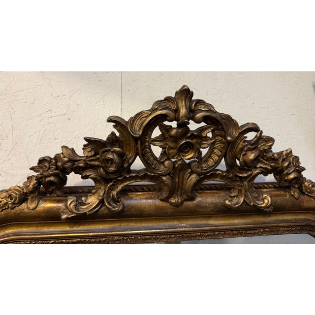 19th Century French Louis Philippe Giltwood Mirror, Circa 1850 For Sale In Indianapolis - Image 6 of 6