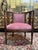 English Mahogany and Pink Velvet Office Chair For Sale - Image 6 of 6