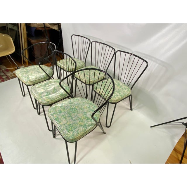 Mid-Century Modern Spaghetti Pattern Hairpin Leg Kitchen Set - 7 Pieces For Sale - Image 10 of 13