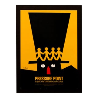 2002 Canadian Exhibition Postcard, "Pressure Point Inside the Montreal Blocade" From 1999 Canadian Film Poster, Vittorio Fiorucci For Sale