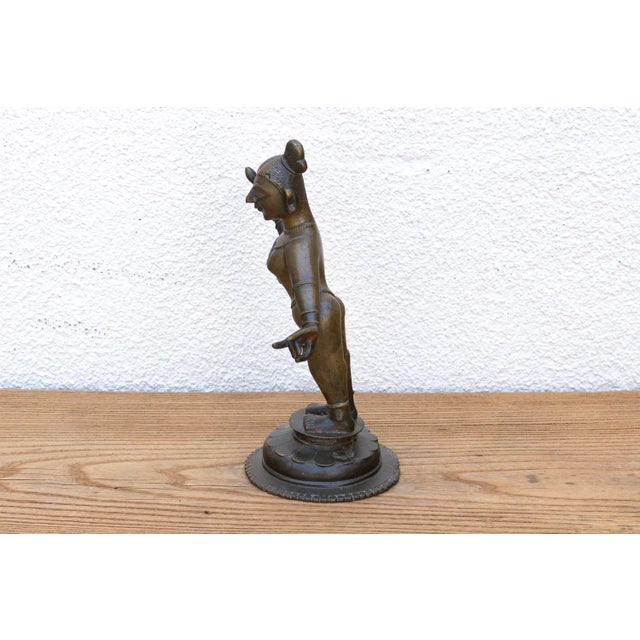 Antique Oil Rubbed Bronze Celestial Aspara For Sale In Los Angeles - Image 6 of 9