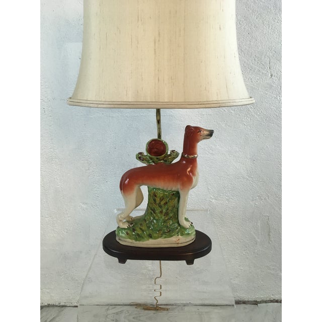 1900 - 1909 Antique Staffordshire Lamp For Sale - Image 5 of 7