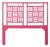 Finn Headboard Queen - Pink For Sale