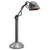 Silver aluminium desk light / banker’s lamp 2,5 meter black cotton flex, plug and switch in base B15 bulb holder European...