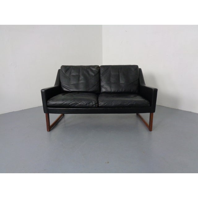 Mid-Century Rosewood & Leather 2-Seater Sofa by Rudolf Glatzel for Kill International, 1960s For Sale - Image 13 of 13