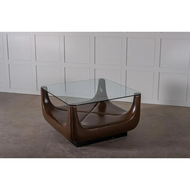 Glass Coffee Table with Glass Top, 1970s For Sale - Image 7 of 8