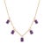 Dainty Amethyst Drop Necklace - Emerald Cut Purple Gemstone Necklace - Delicate Chain Link Necklace For Sale