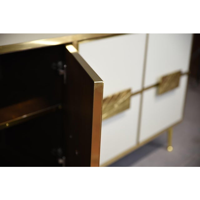 Sideboard with White Murano Glass from Justfurnituress SRL For Sale - Image 4 of 13