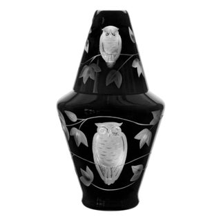 ARTEL Night Owl Bedside Decanter in Black - 2 Pieces For Sale