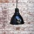 1950s Vintage Industrial Black Enamel Factory Pendant Hanging Light For Sale - Image 5 of 6