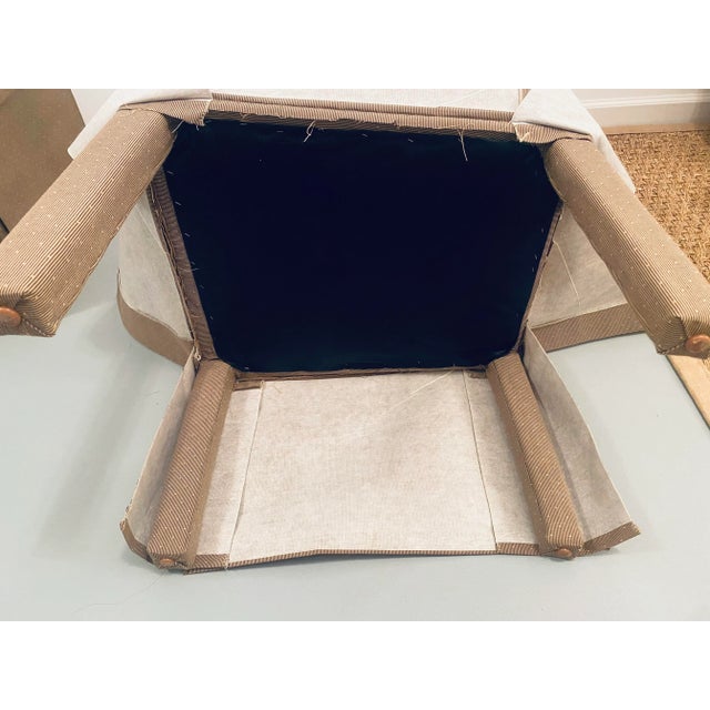 2020s Upholstered Solid Back Parsons Dinner Chair in Sand Color With Skirts- Set of 2 For Sale - Image 5 of 10