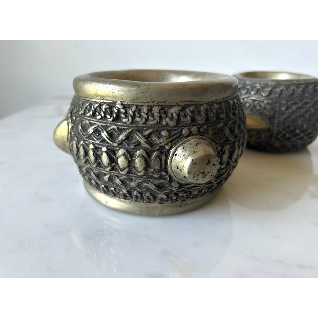 Vintage Pair of West African Manilla Currency Bracelets Pre-1940 For Sale - Image 9 of 11