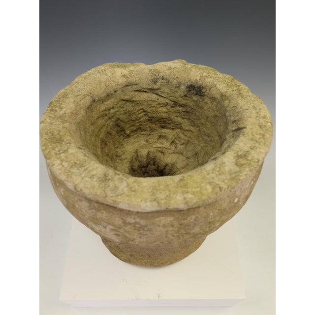 Mid 18th Century Early 18th Century Primitive Hand-Carved York Stone Garden Planter by Unknown for Unknown, 1750 For Sale - Image 5 of 14