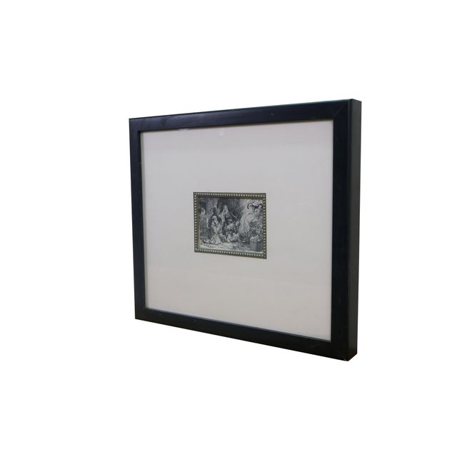 Victorian 19th Century Rembrandt Etching "The Angel Departing From the Family of Tobias" Framed For Sale - Image 3 of 10